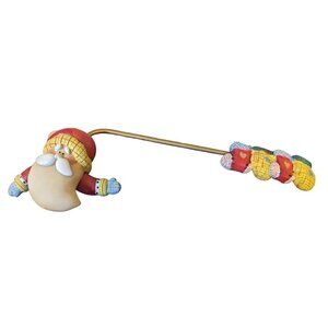 Christmas Candle Snuffer Santa Claus Red & White Holiday Stocking Handle 9in